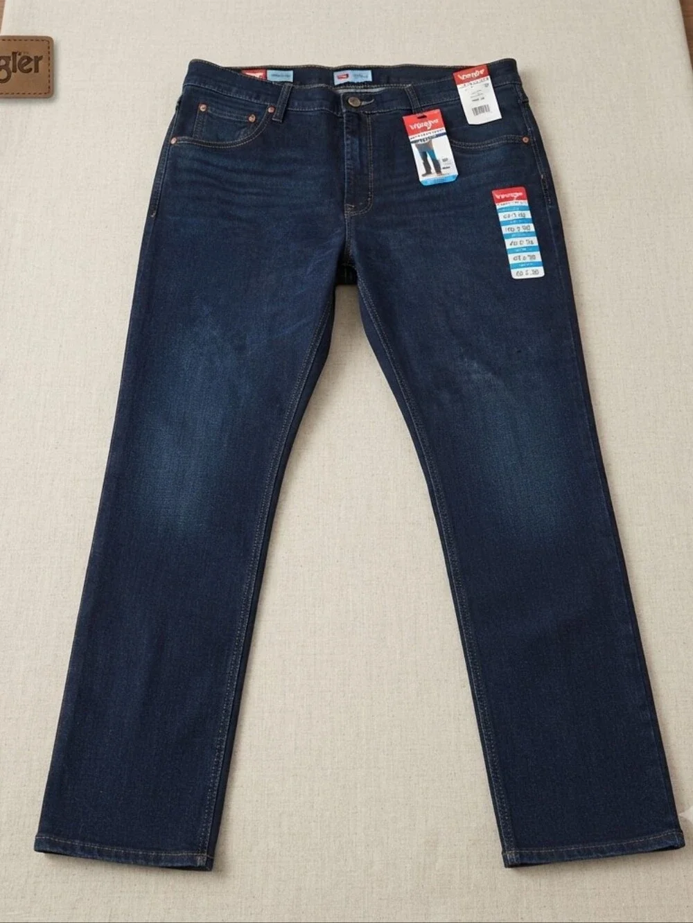 ​Wrangler Five Star Premium Men's Jeans  Dark Wash Stretch Straight Fit NWT